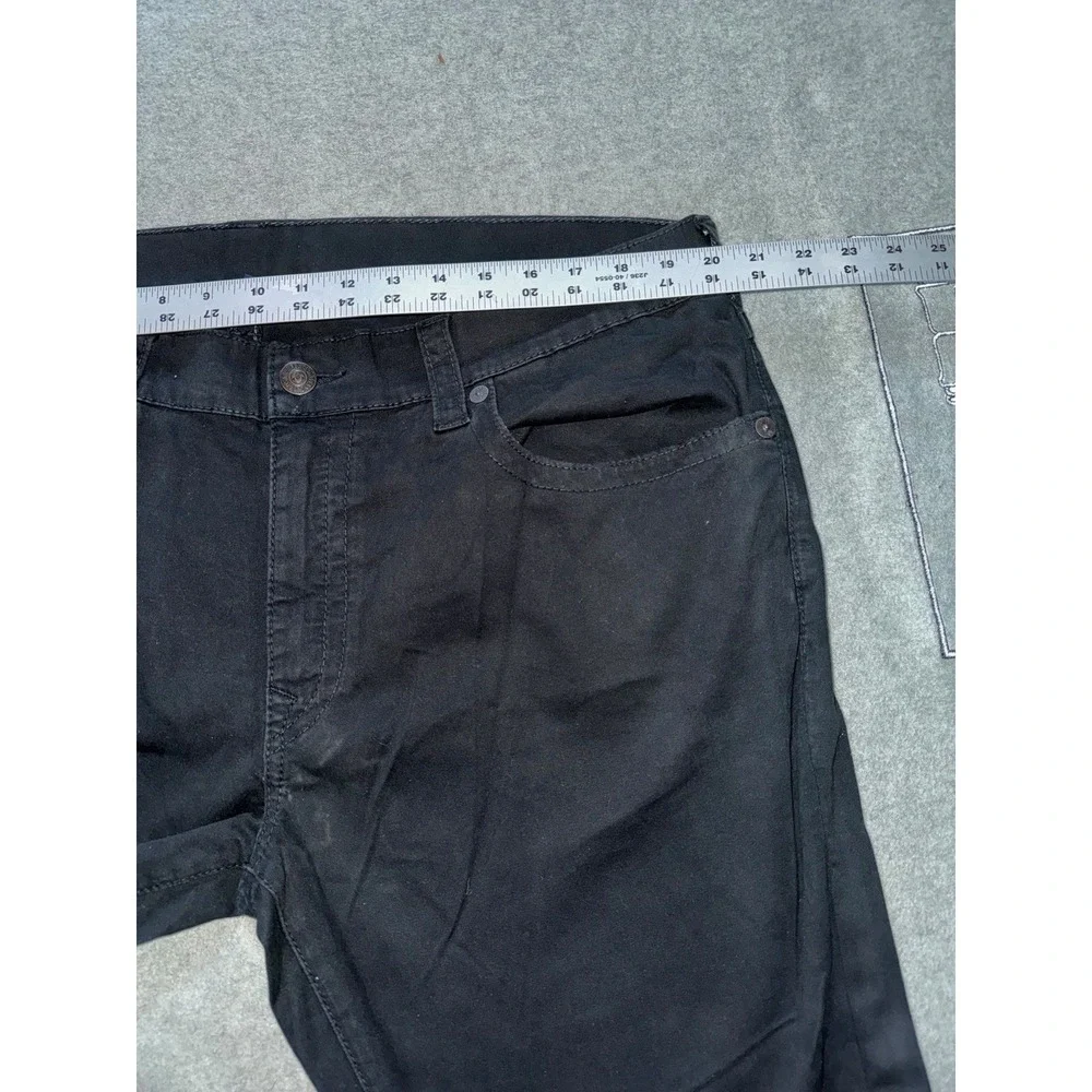 True Religion Jeans Men's Black Denim Straight Leg Stretch Sz 40